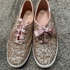 Kate Spade Glitter Sneakers - Pink and Gold
